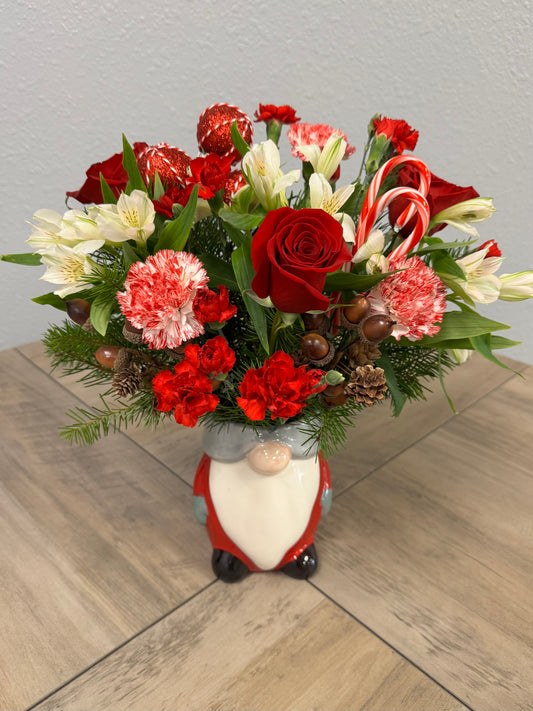 Gnome for the Holidays Bouquet
